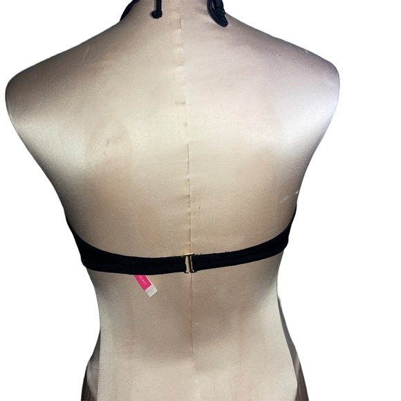 Victoria’s Secret black bikini top. Embellished with colorful marbles. Size L. - Picture 4 of 9
